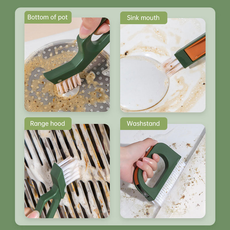 Multifunctional Gap Brush Set Ceramic Tile Floor Brush Household Stove Brush Corner Window Gutter Cleaning Brush Bristle